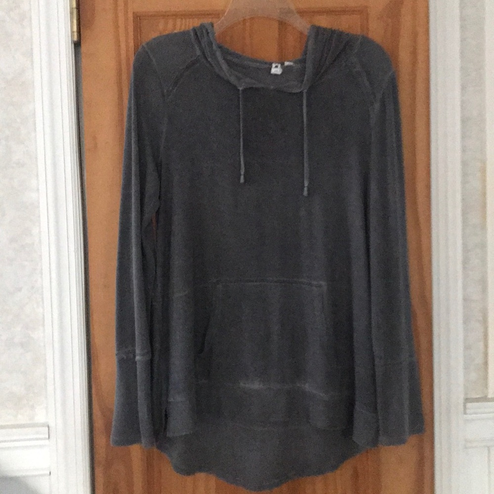 Cable & Gauge Grey Lightweight Drawstring Hoodie M